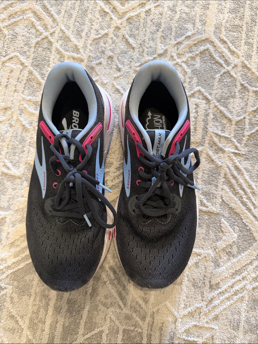Brooks Black with Pink and Light Gray Women's Running Sneakers